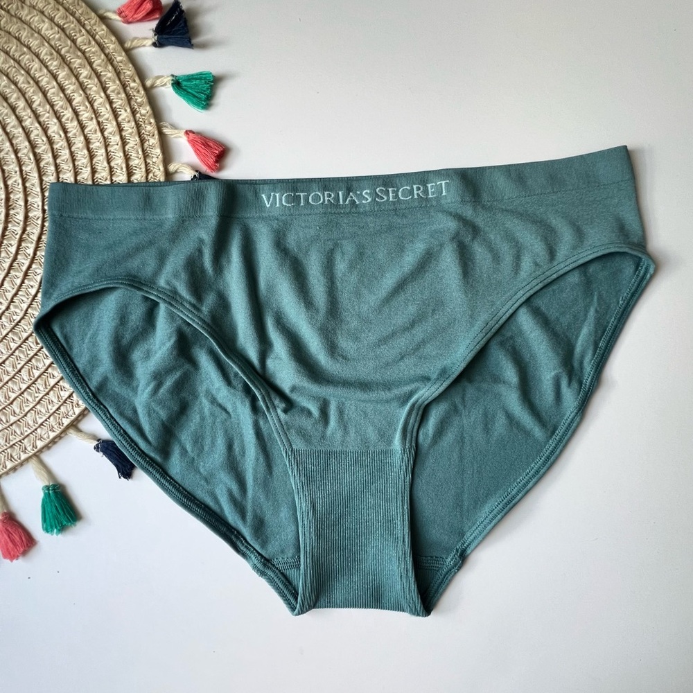 Victoria's Secret Seamless Bikini Panty Green Sage XL NEW